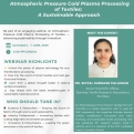 Atmospheric Pressure Cold Plasma Processing of Textiles: A Sustainable Approach
